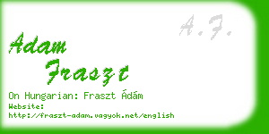 adam fraszt business card